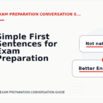 Simple First Sentences for Exam Preparation Conversations