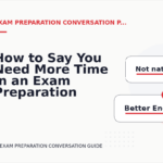 How to Say You Need More Time in an Exam Preparation Conversation