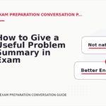 How to Give a Useful Problem Summary in Exam Preparation Conversation English
