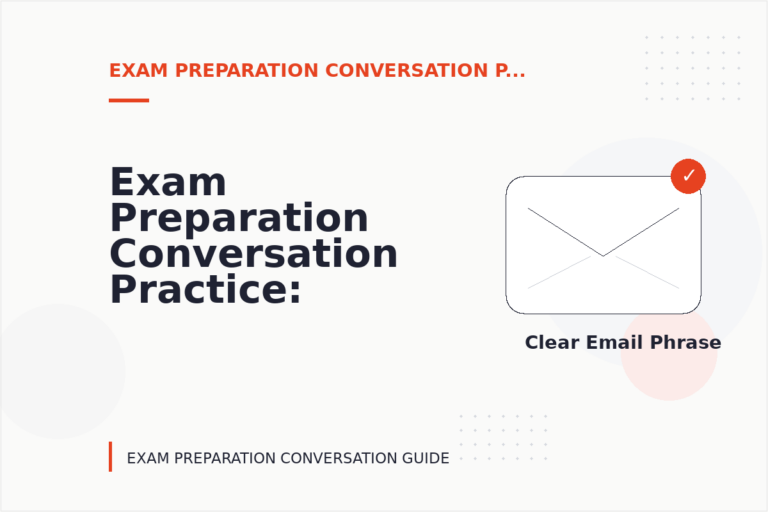 Exam Preparation Conversation Practice: Email and Message Examples